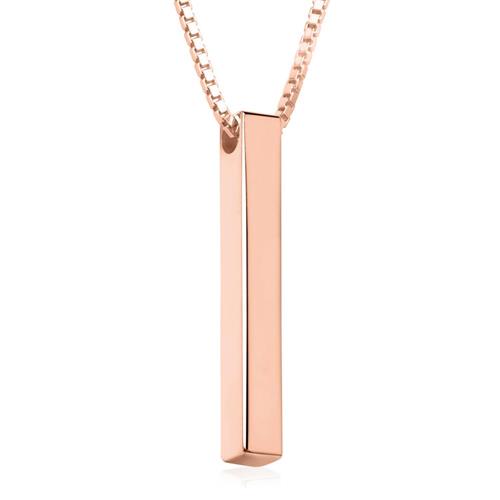 Engravable necklace in rose gold-plated 925 silver