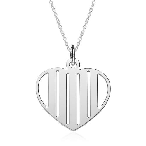 925 sterling zilveren graveerbare hart ketting