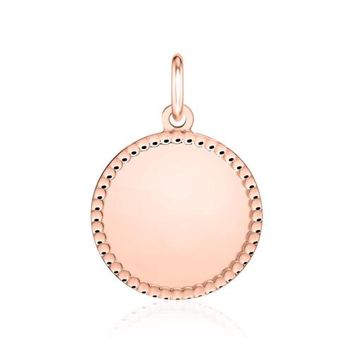 Circle pendant in rose gold plated 925 silver