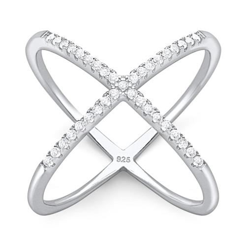 Statementring sterling silver zirconia