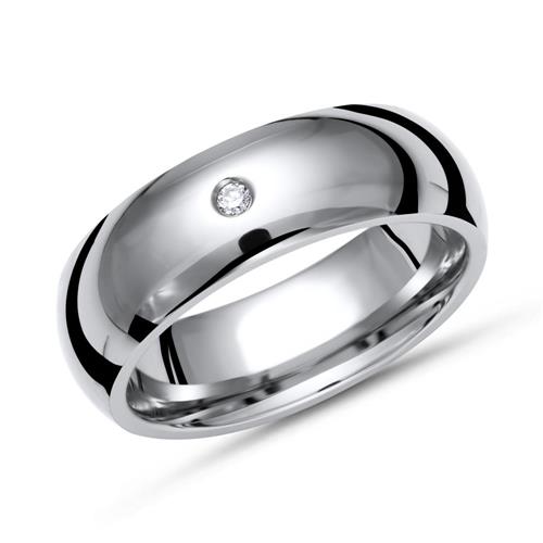 Glanzende ring van titanium in 6mm breedte