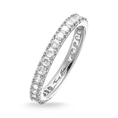 Eternityring for ladies made of 925 silver with zirconia