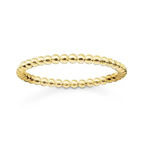 Ball ring for ladies made of gold-plated 925 silver