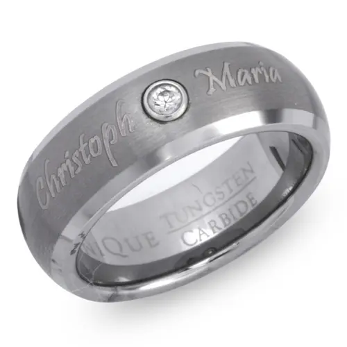 Tungsten ring zirconia laser engraving