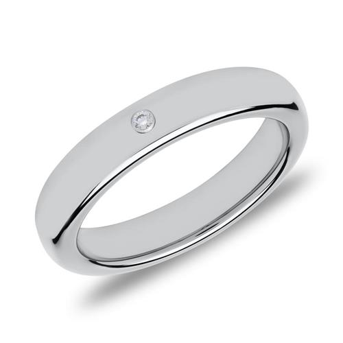 Engravable tungsten ring with zirconia