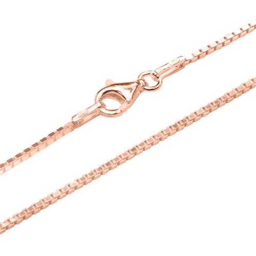 Venetian necklace 1,2 mm 925 silver rose gold plated