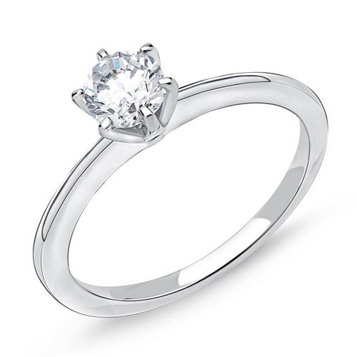 Engagement ring silver crappen zirconia 5,0mm