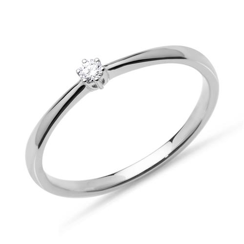 Diamond engagement ring 0,05ct 14ct white gold