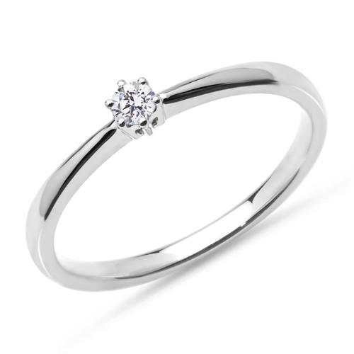 Ring in 14K white gold with Lab-grown diamond