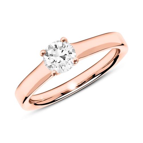 Verlovingsring 14k roségoud met Diamant 0.50 ct.
