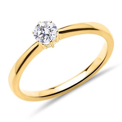 18 karaat gouden ring met LAB grown Diamant