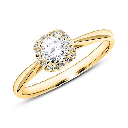 Verlovingsring in 18k goud met Diamanten