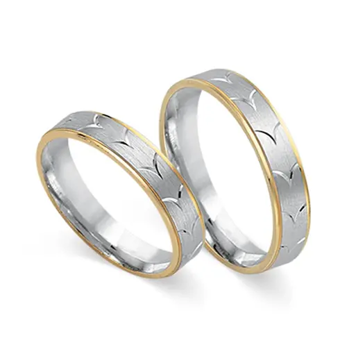 Wedding rings 8ct yellow-white gold