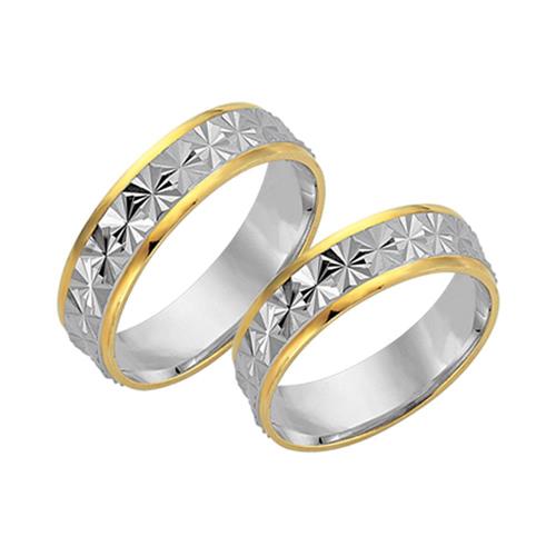 Wedding rings 8ct yellow-white gold