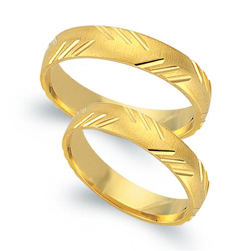 Wedding rings 14ct yellow gold