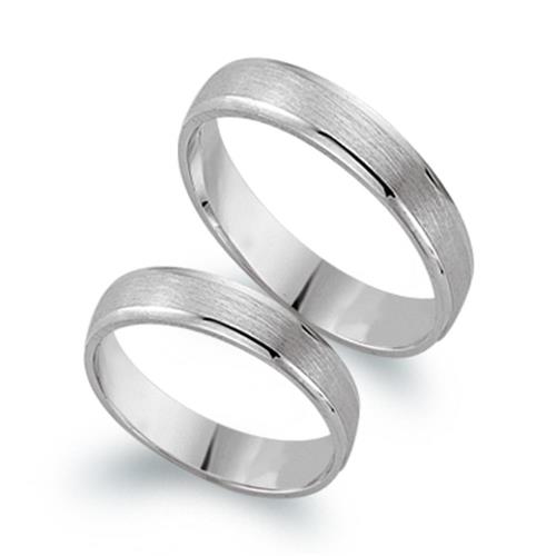 Wedding rings 18ct white gold