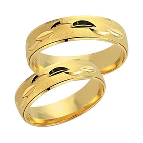 Wedding rings 18ct yellow gold