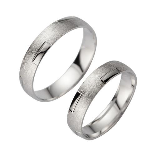 Wedding rings white gold width 4.5 mm