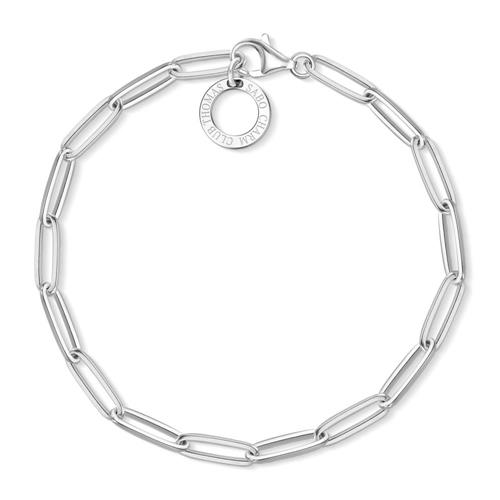Link bracelet for charms in 925 sterling silver