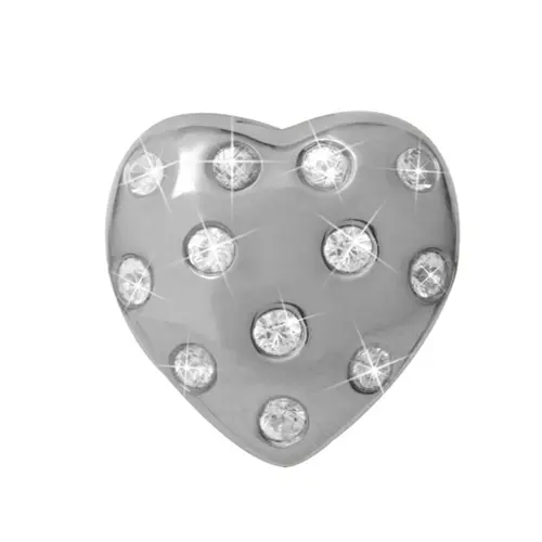 Elemento de plata corazón de amor