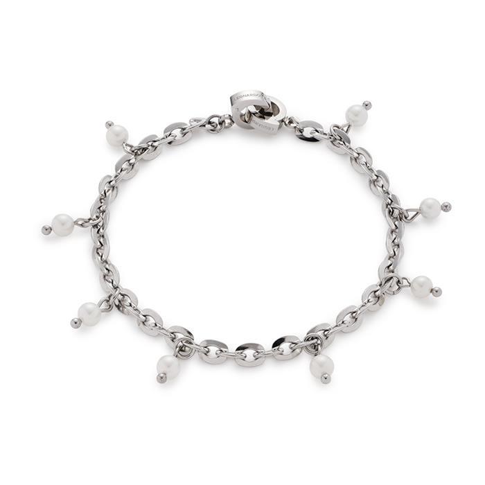 Madina darlinâ´s stainless steel bracelet with pearls