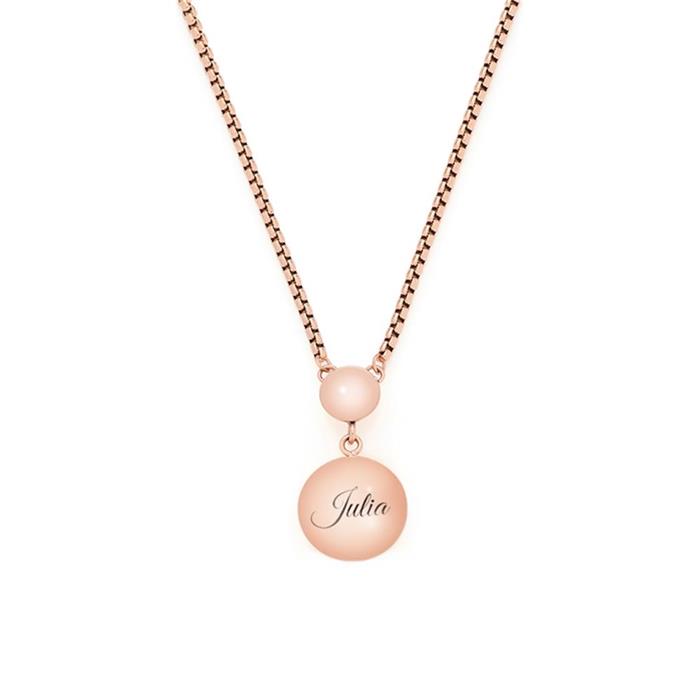 Necklace delicato for women in stainless steel, rosé