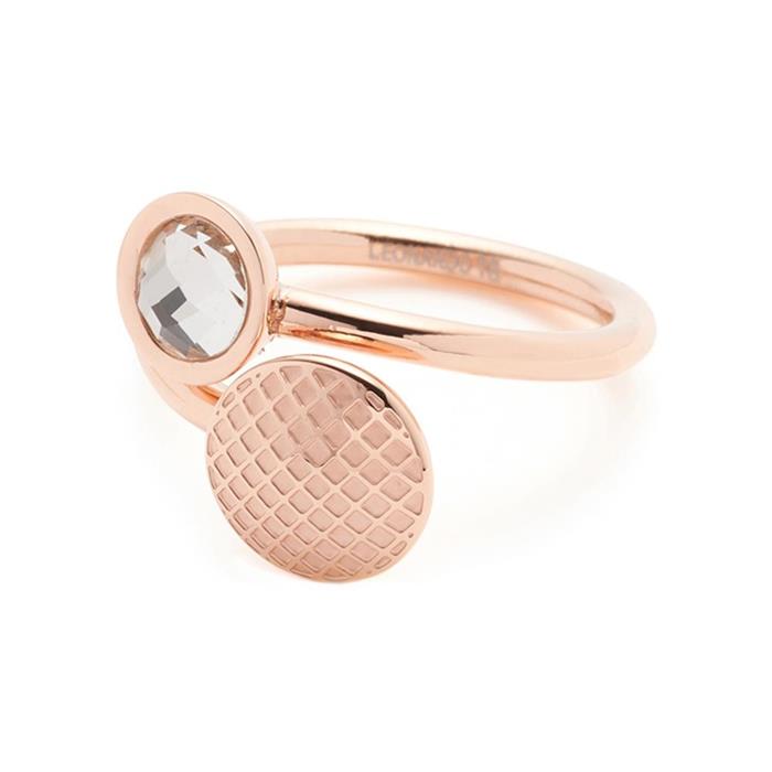 Rose gold plated stainless steel ring delicato for women