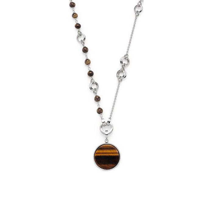 Necklace dolores Clip&Mix stainless steel with tiger eye