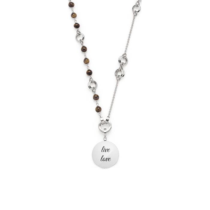 Necklace dolores Clip&Mix stainless steel with tiger eye