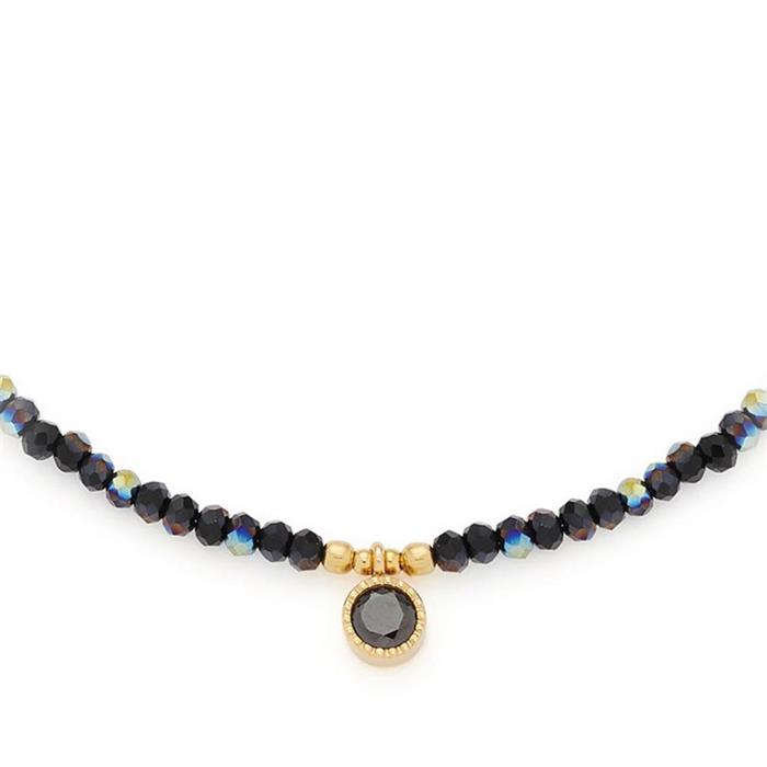 Lola ciao necklace made of gold-plated stainless steel, glass beads