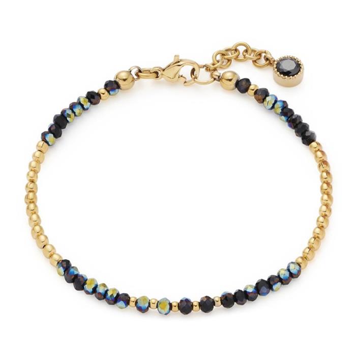 Bracelet lola ciao in gold-plated stainless steel, glass beads