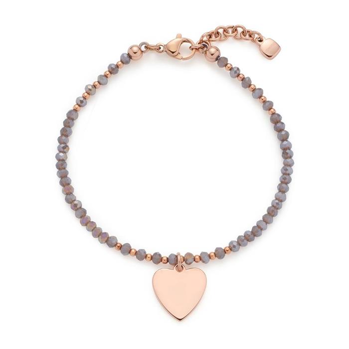 Pulsera de mujer mona de acero inoxidable chapado en oro rosa