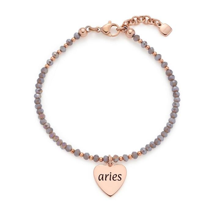 Pulsera de mujer mona de acero inoxidable chapado en oro rosa