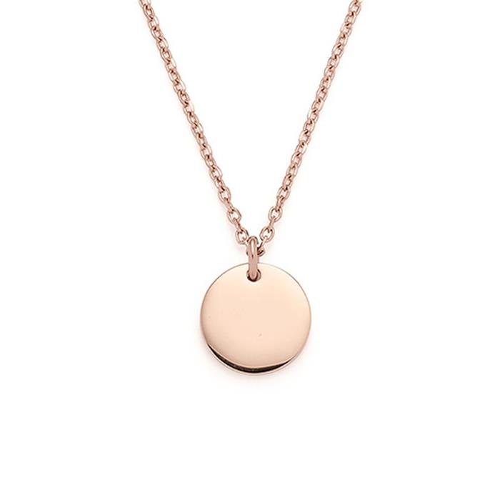 Ladies necklace tessa in rose gold plated stainless steel