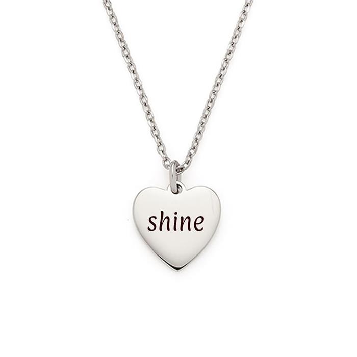 Stainless steel coletta heart chain for women