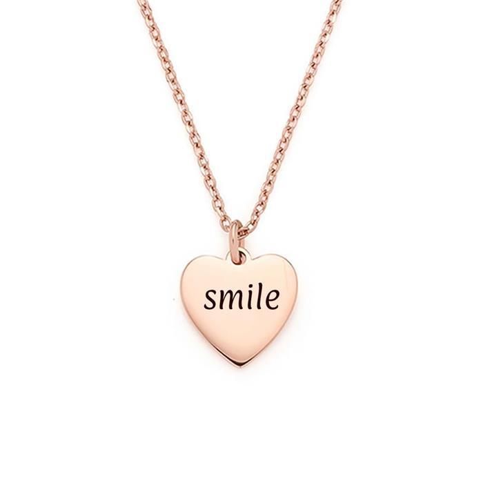 Necklace coletta for ladies in stainless steel, rose gold plated