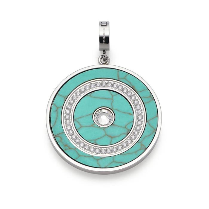 Clip&Mix pendant lulani in stainless steel, turquoise