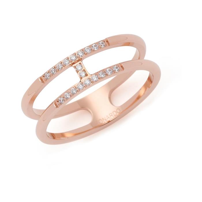 Altina ciao stainless steel Ladies ring, rosé