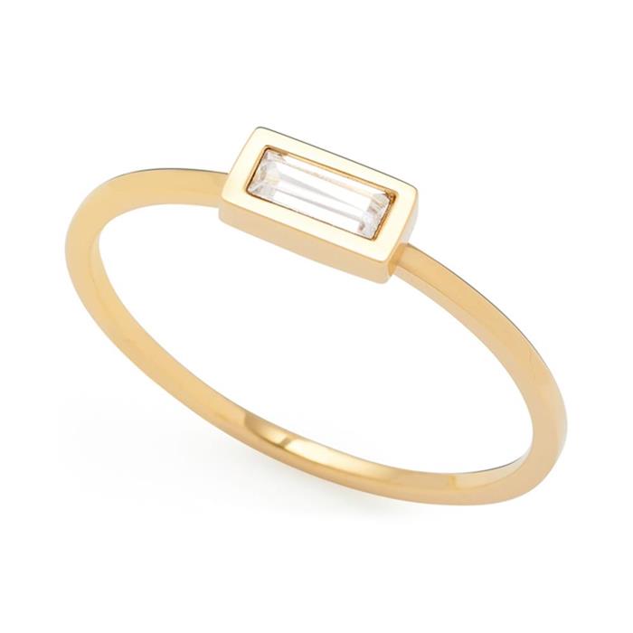 Ladies ring alia ciao in gold-plated stainless steel