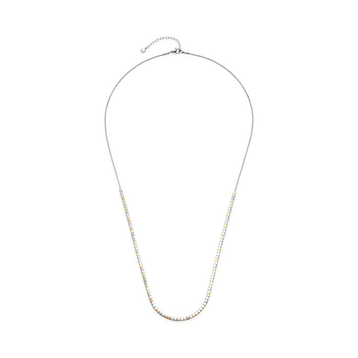 Piera necklace for ladies in stainless steel, bicolour