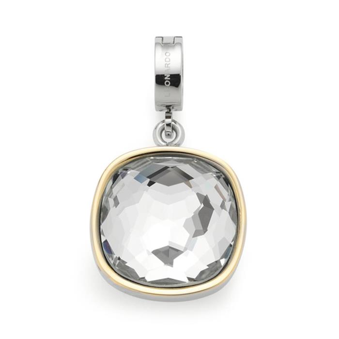 Darlin's engraved pendant cuscino in stainless steel, bicolour
