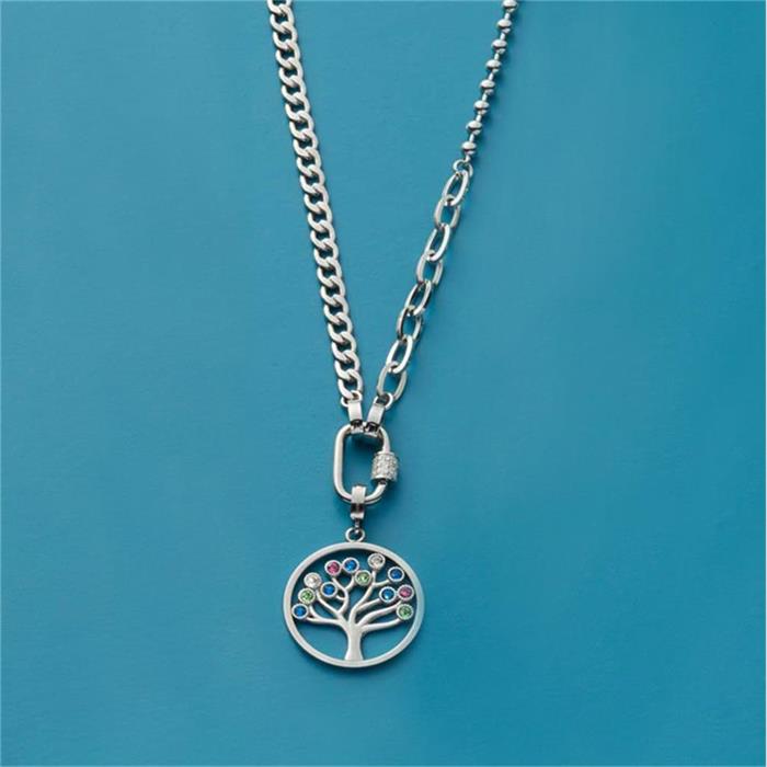 Darlin's pendant marea in stainless steel with tree of life