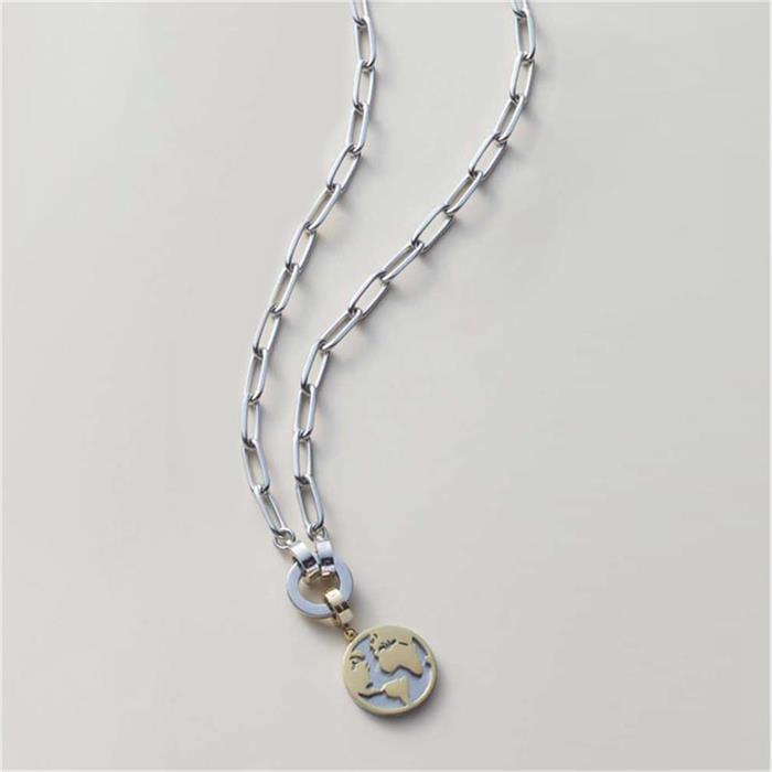 Darlin's engraved pendant tutti in stainless steel, bicolour