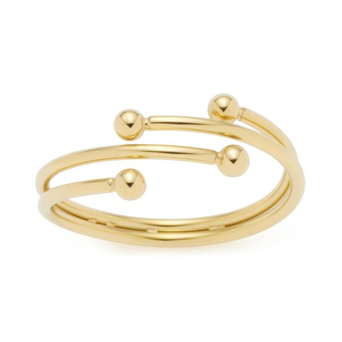 Melinda ciao ladies anillo de acero inoxidable chapado en oro