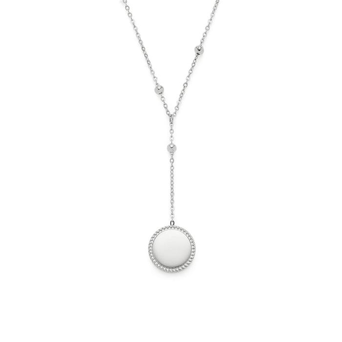 Ladies Y-necklace pina in stainless steel with engraving pendant