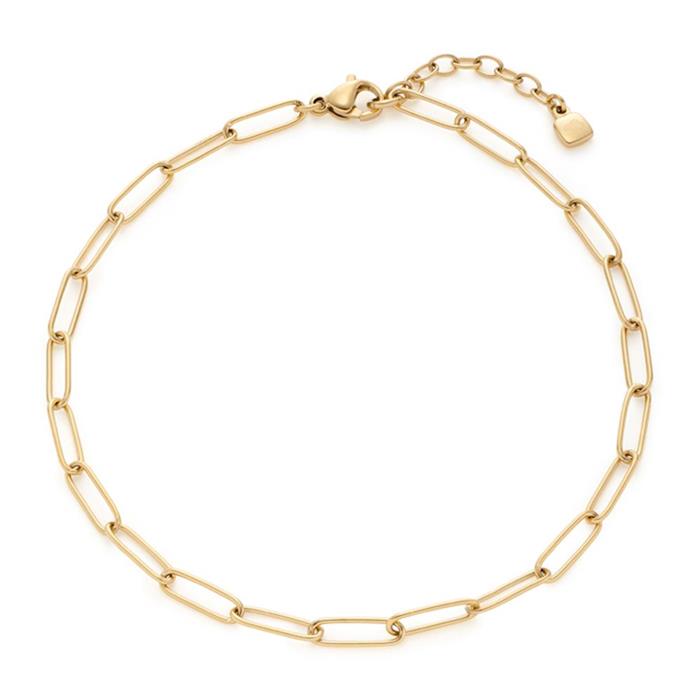 Igana ciao anklet for ladies in stainless steel, IP gold