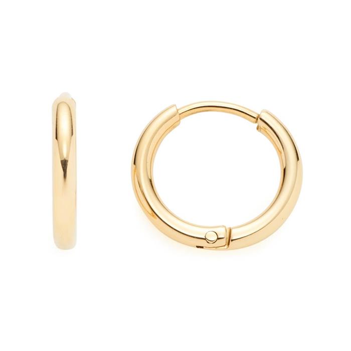 Lilo beauty's creoles for ladies in gold-plated stainless steel