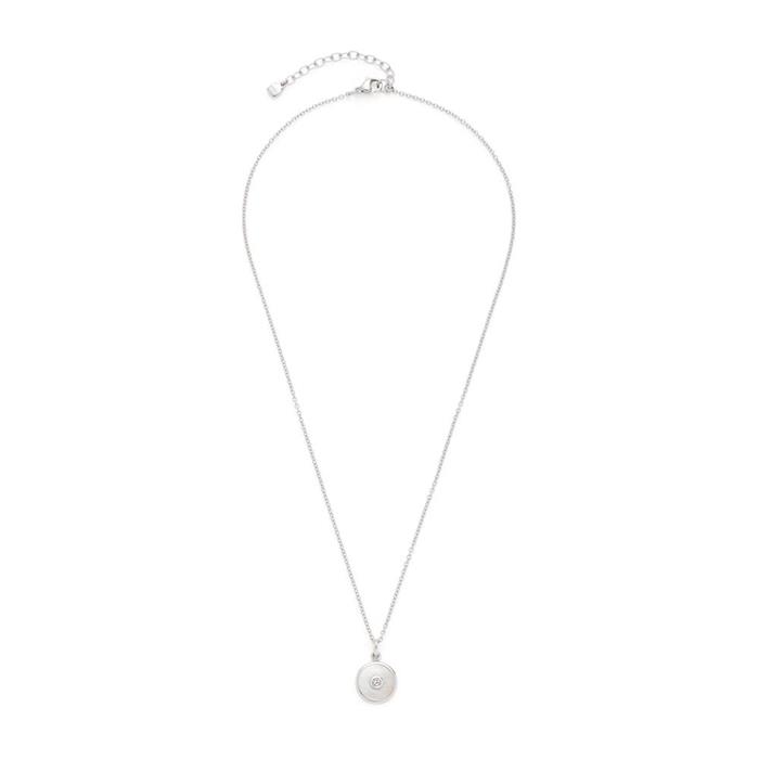 Necklace santina for ladies in stainless steel, mother-of-pearl