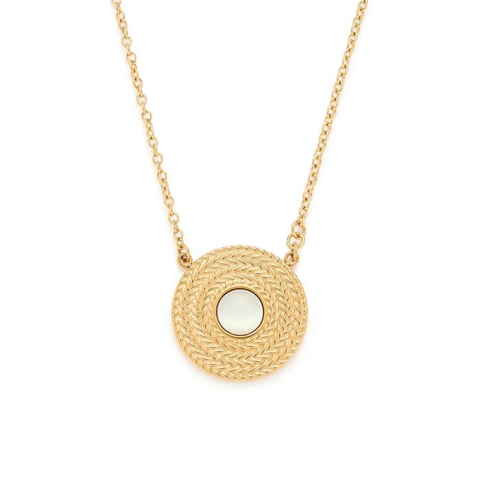 Ladies necklace theresia, gold-plated stainless steel, engravable