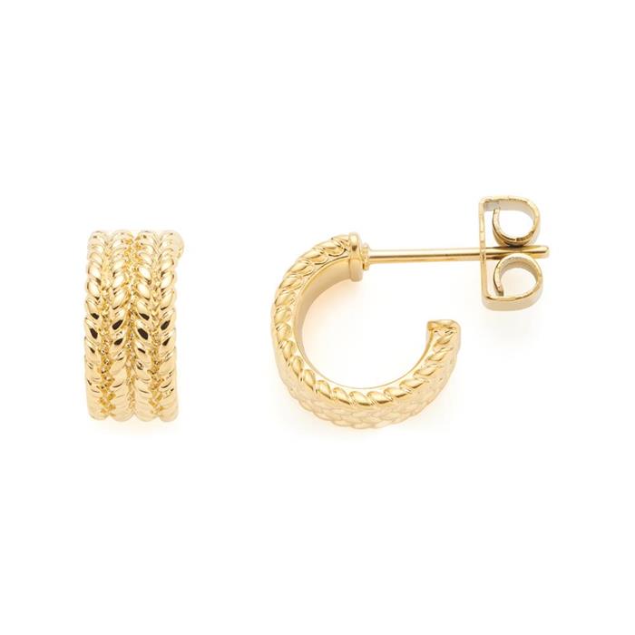 Ladies earrings theresia in gold-plated stainless steel
